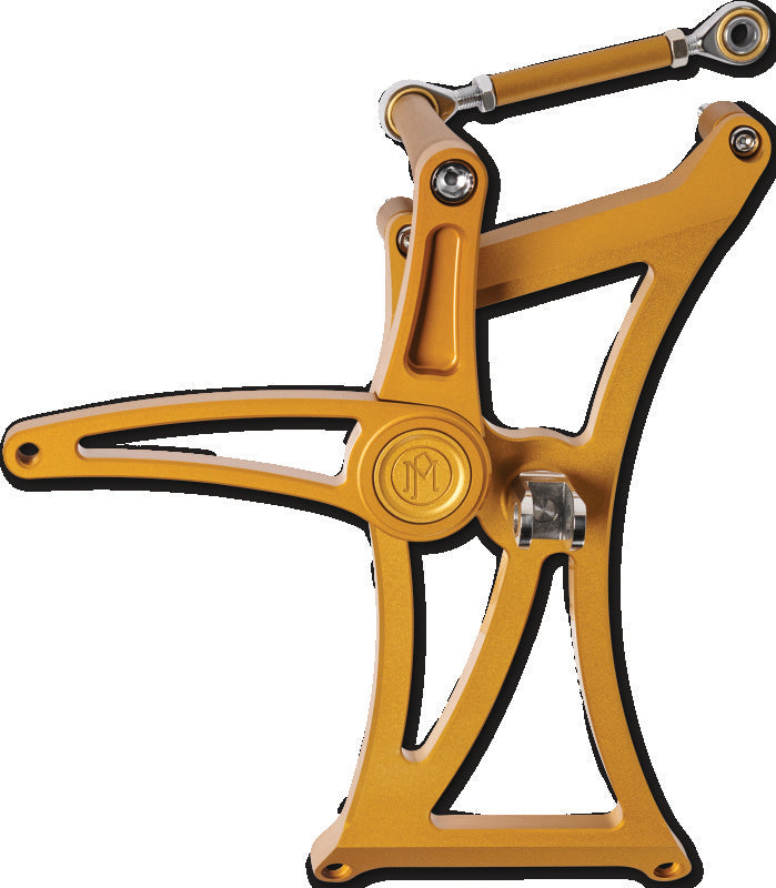 Performance Machine Mid Control - Gold Ops Footpegs Performance Machine