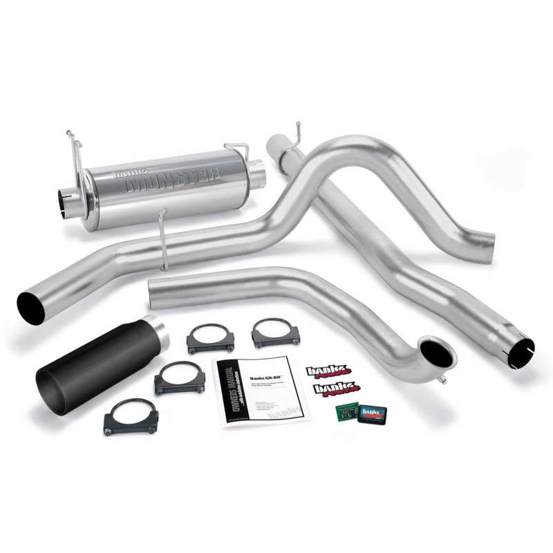 Banks Power 01-03 Ford 7.3L w/Cat Conv Git-Kit - SS Single Exhaust w/ Black Tip Performance Packages Banks Power