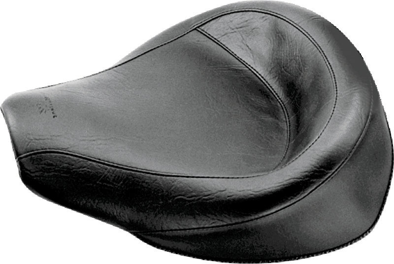 Mustang 58-84 Harley FX/FL Wide Touring Solo Seat - Black Solo Motorcycle Seats Mustang Motorcycle