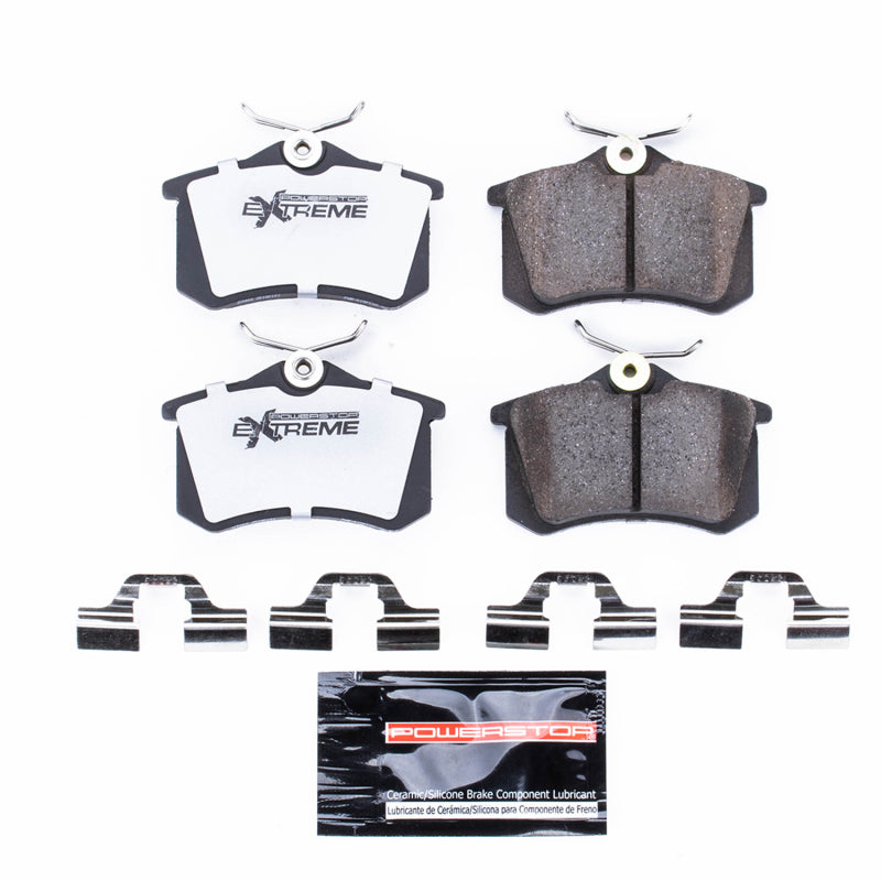 Power Stop 03-04 Audi A4 Rear Z26 Extreme Street Brake Pads w/Hardware Brake Pads - Performance PowerStop