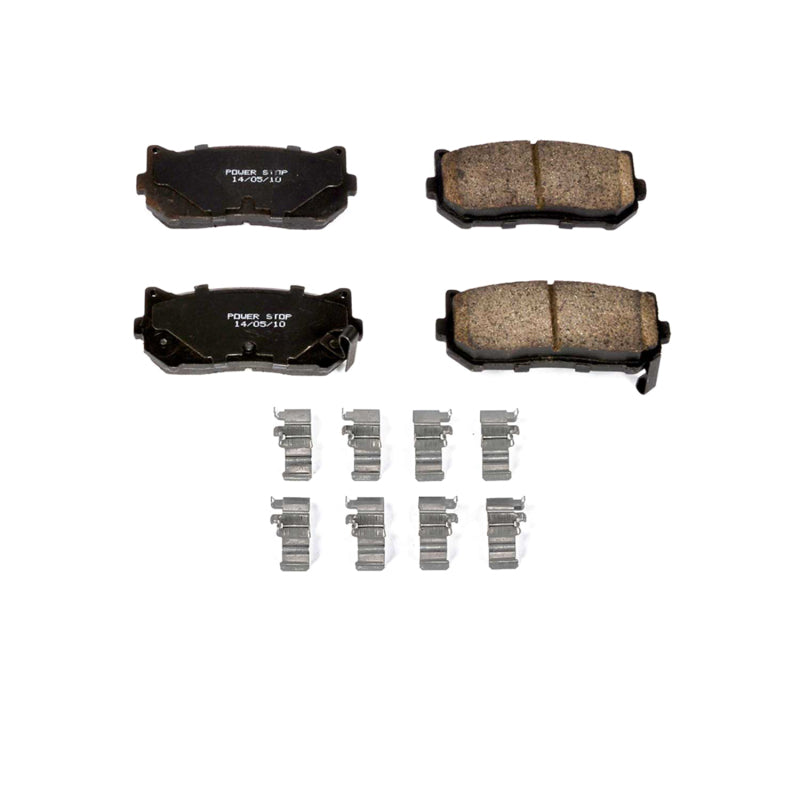 Power Stop 98-01 Kia Sephia Rear Z17 Evolution Ceramic Brake Pads w/Hardware Brake Pads - OE PowerStop