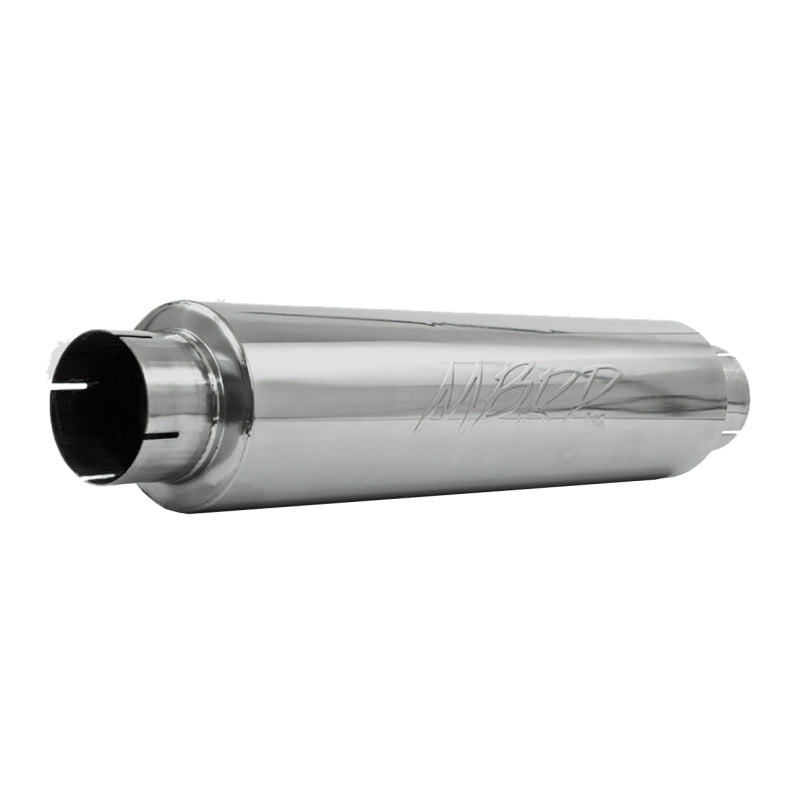 MBRP Universal Quiet Tone Muffler 4in Inlet/Outlet 24in Body 6in Dia 30in Overall T409 Muffler MBRP