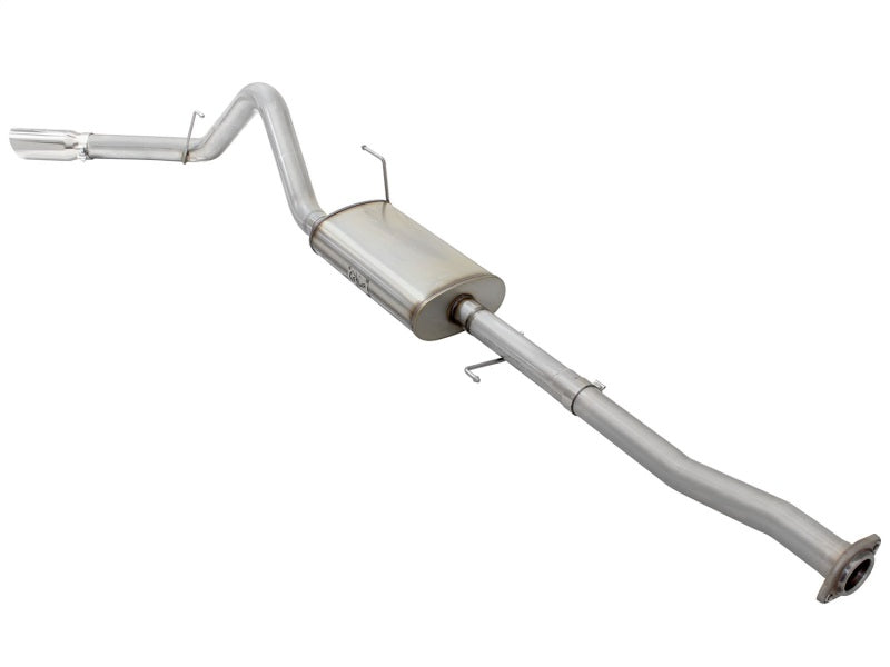 aFe MACHForce XP Exhaust 3in-3.5in SS Single Side Ext CB w/ Polished Tips 15 Ford F150 V8 5.0L CC/SB Catback aFe