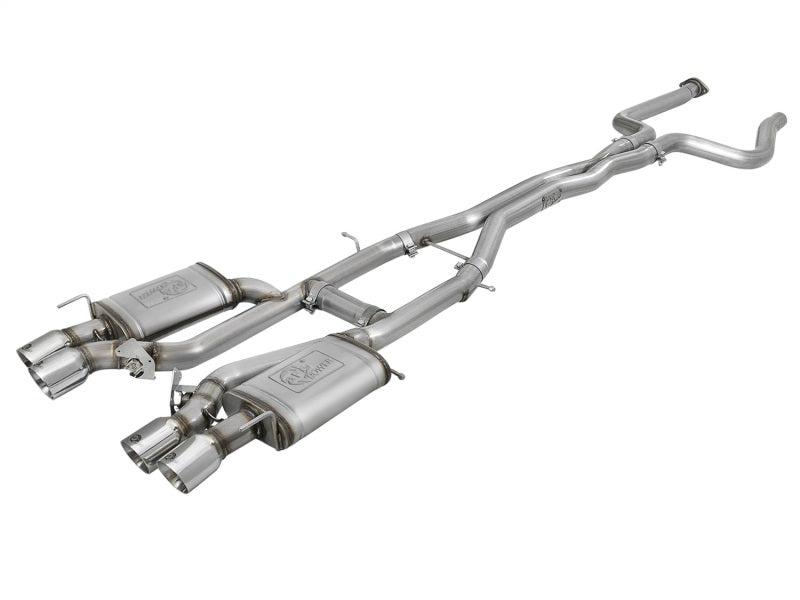 aFe MACHForce XP 3in 304 SS Cat-Back Dual Mode Exhaust w/ Polished Tips 16-17 Cadillac ATS-V V6-3.6L Catback aFe