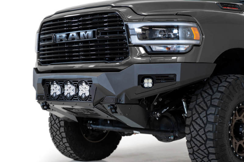 Addictive Desert Designs 19-21 Ram 2500/3500 Bomber HD Front Bumper (Baja Designs LP6 Mounts) Bumpers - Steel Addictive Desert Designs