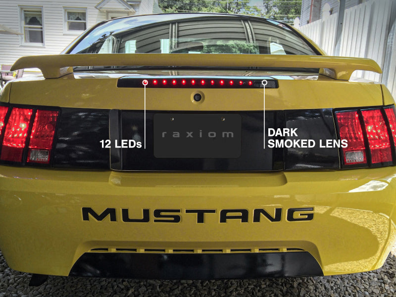 Raxiom 99-04 Ford Mustang Excluding 03-04 Cobra LED Third Brake Light (Smoked) Brake Lights Raxiom