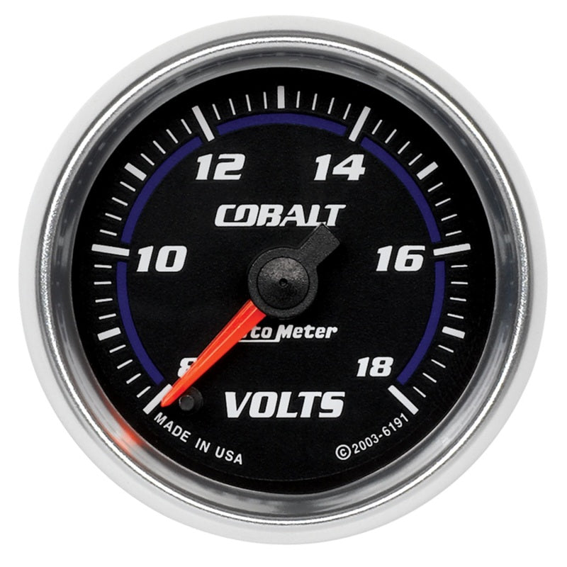 Autometer Cobalt 52mm 8-18 Voltmeter Electronic Gauge Gauges AutoMeter