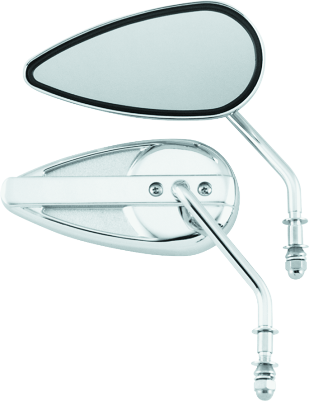 Bikers Choice 65-Up Chrome Teardrop Mirror Universal Custom Pr Side Mirrors Bikers Choice