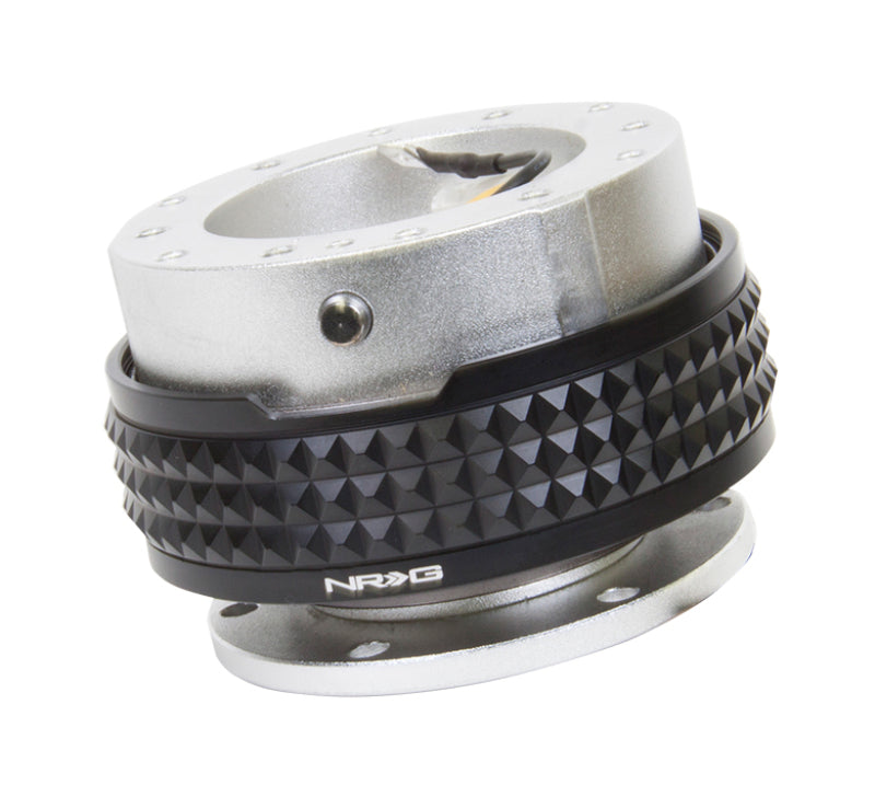 NRG Quick Release Kit - Pyramid Edition - Silver Body / Black Pyramid Ring Quick Release Adapters NRG