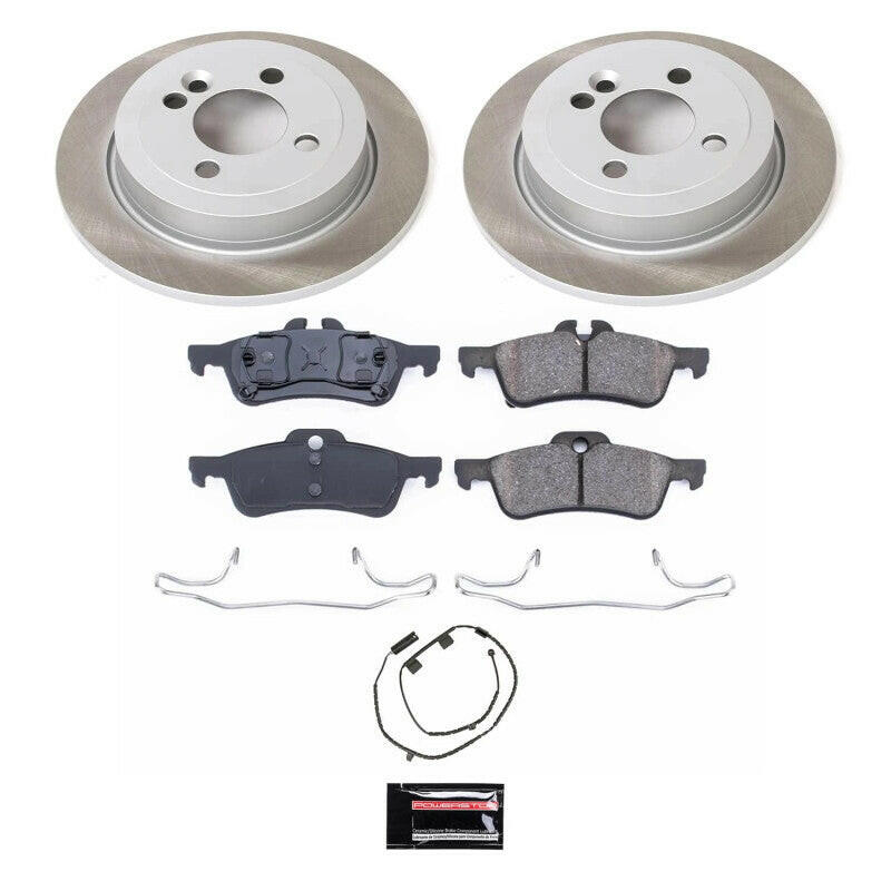 Power Stop 07-08 Mini Cooper Rear Semi-Coated Rotor Kit Brake Kits - Performance Blank PowerStop