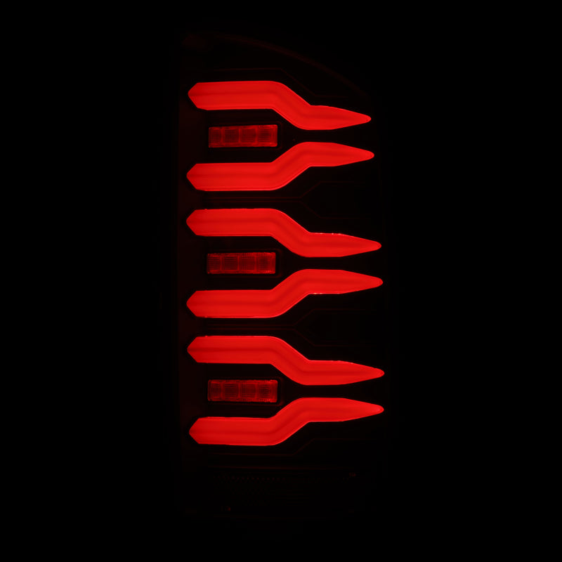 AlphaRex 07-08 Dodge Ram 1500/07-09 Dodge Ram 2500+3500 Luxx-Series LED Tail Lights (Pair) Black Tail Lights AlphaRex