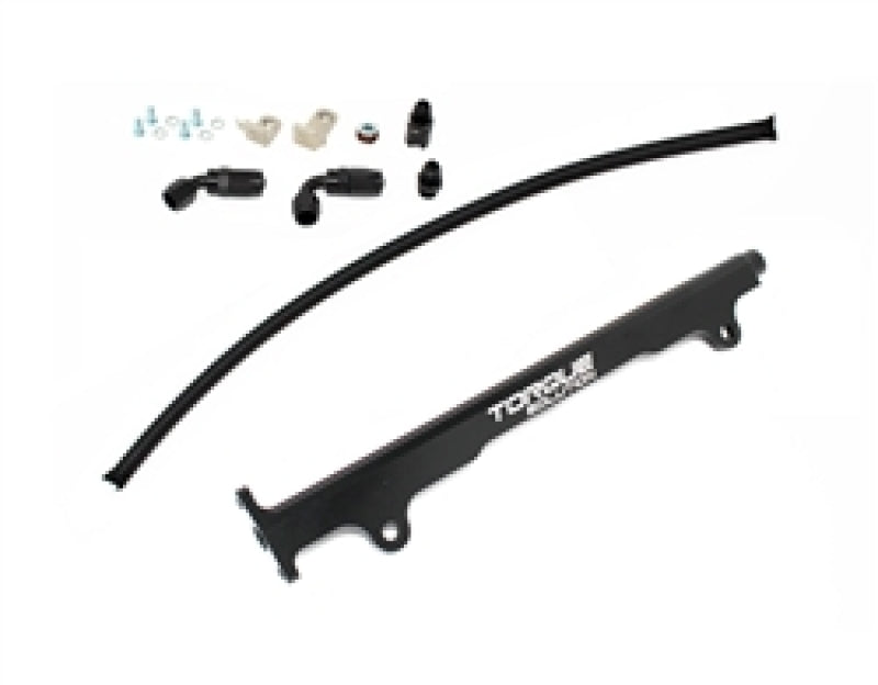 Torque Solution Mitsubishi Evo X Billet Aluminum Fuel Rail - Black Fuel Rails Torque Solution