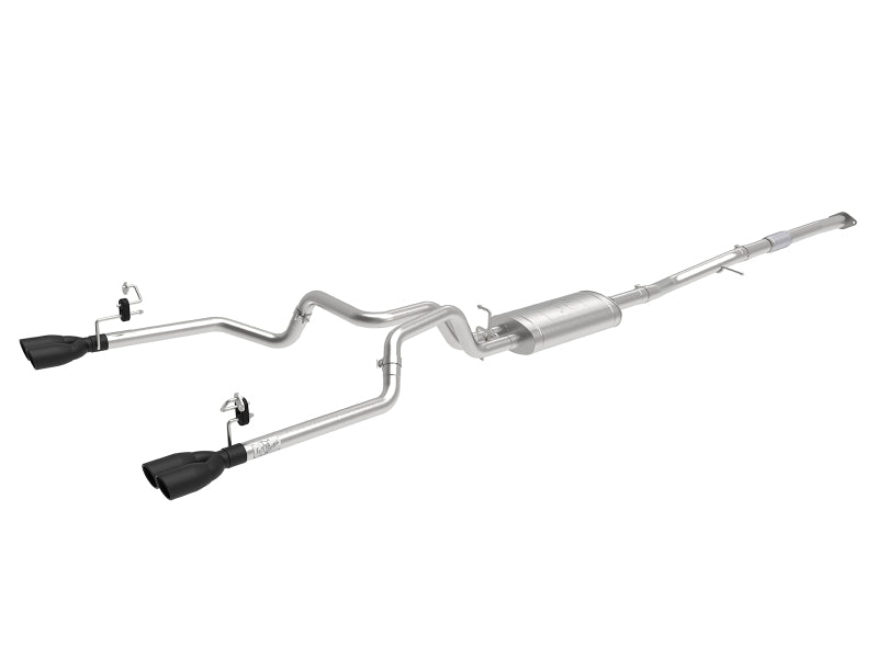 aFe Vulcan Series 3-2.5in 304SS Exhaust Cat-Back w/Blk Tips 2019 GM Silverado/Sierra 1500 L4-2.7L(t) Catback aFe