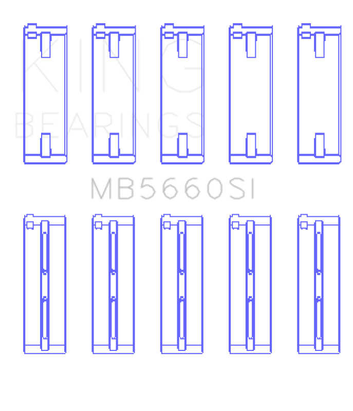 King Engine Bearings Audi/VW Bbz/CAxa/CAva/Azd (Size +0.50mm) Main Bearing Set Bearings King Engine Bearings
