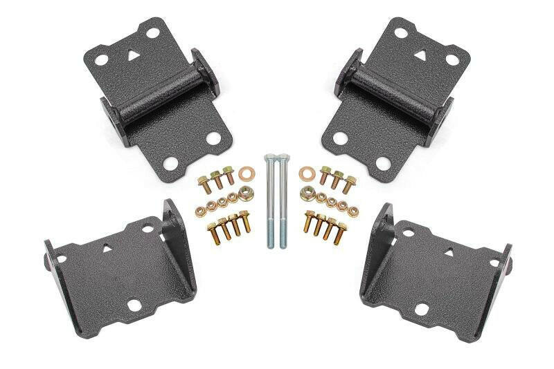 BMR 78-87 G-Body Motor Mount Kit Upper & Lower Solid - Black Hammertone Engine Mounts BMR Suspension