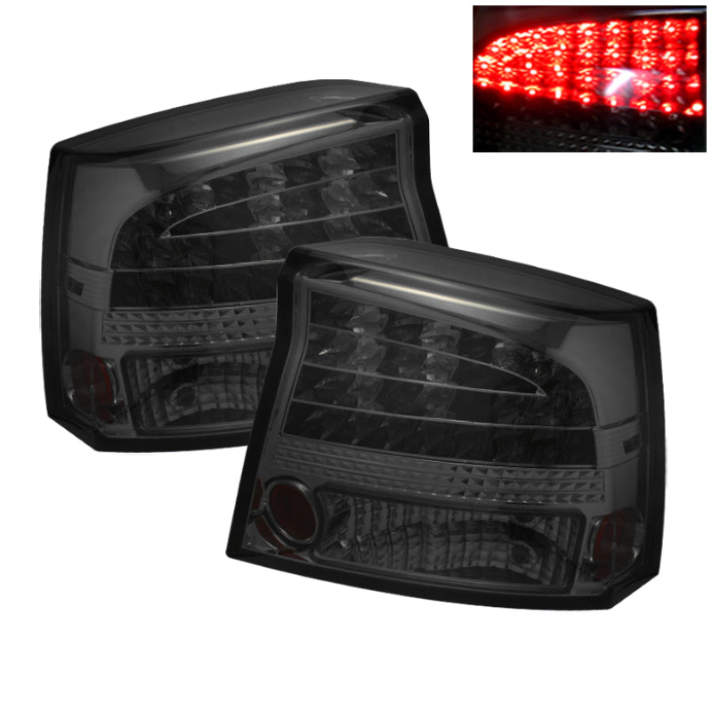 Spyder Dodge Charger 06-08 LED Tail Lights Smoke ALT-YD-DCH05-LED-SM Tail Lights SPYDER