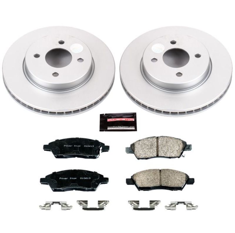 Power Stop 12-18 Nissan Versa Front Z17 Evolution Geomet Coated Brake Kit Brake Kits - Performance Blank PowerStop