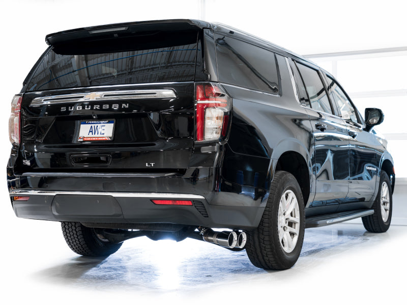 AWE Tuning 2021+ GMC Suburban/Yukon XL 5.3L 0FG Side Exit Catback Exhaust - Chrome Silver Tips Catback AWE Tuning