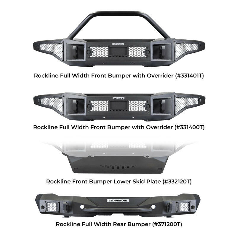 Go Rhino 21-24 Ford Bronco (Excl. Sport) Rockline Front Bumper Lower Skid Plate Bumpers - Steel Go Rhino