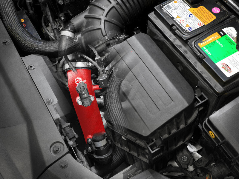AFE 19-22 Hyundai Veloster N BladeRunner Aluminum Hot & Cold Charge Pipe Kit - Red Intercoolers aFe