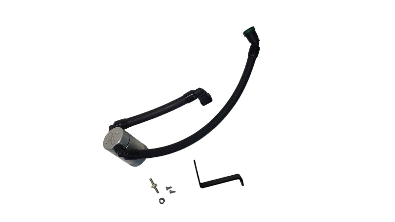 J&amp;L 2024-2025 Ford Mustang GT w/ Whipple Supercharger Oil Separator 3.0 PCV Side - Clear Anodize Oil Separators J&L