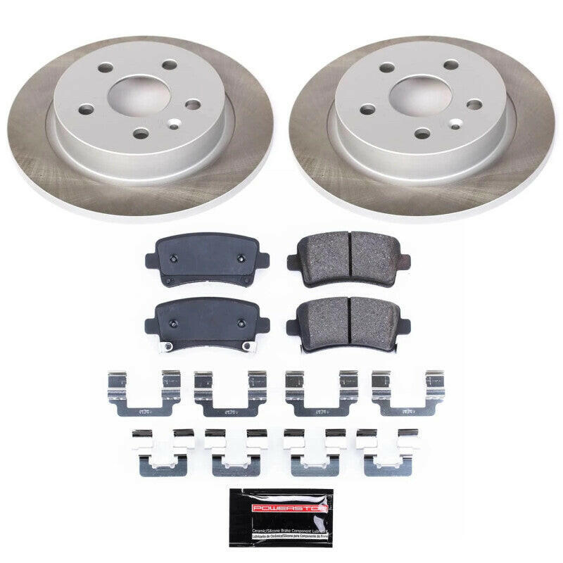 Power Stop 10-11 Saab 9-5 Rear Semi-Coated Rotor Kit Brake Kits - Performance Blank PowerStop