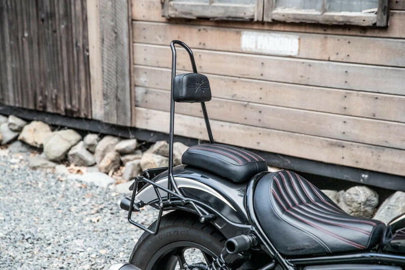 Burly Brand 21-22 Rebel 1100 Sissy Bar Tall 20in - Black Seat Brackets & Frames Burly Brand