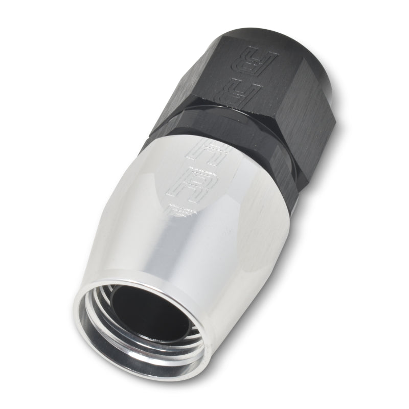 Russell Performance -12 AN Black/Silver Straight Full Flow Hose End Fittings Russell