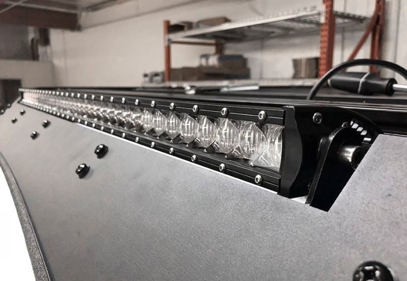 Cali Raised 40 Cut-Out Prinsu Roof Rack Slim Led Light Bar Bracket Kit - W/ 42 Inch Slim Led Light Roof Rack Cali Raised LED