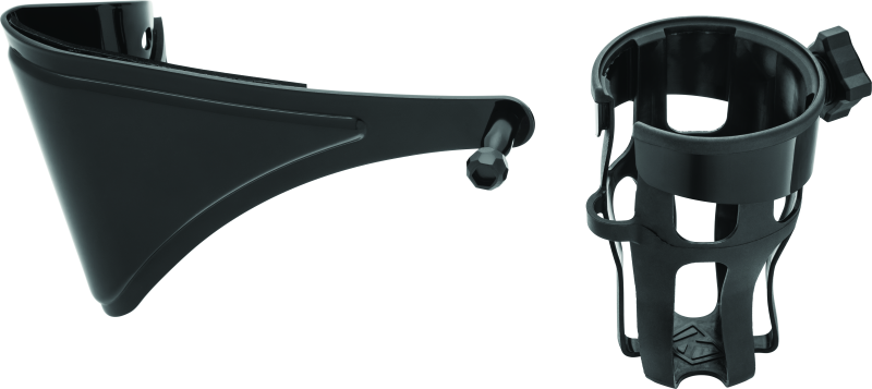 Kuryakyn Reflex Drink Holder Right Side HD Touring Passenger Mount 14 and Up Gloss Black Cup Holders Kuryakyn