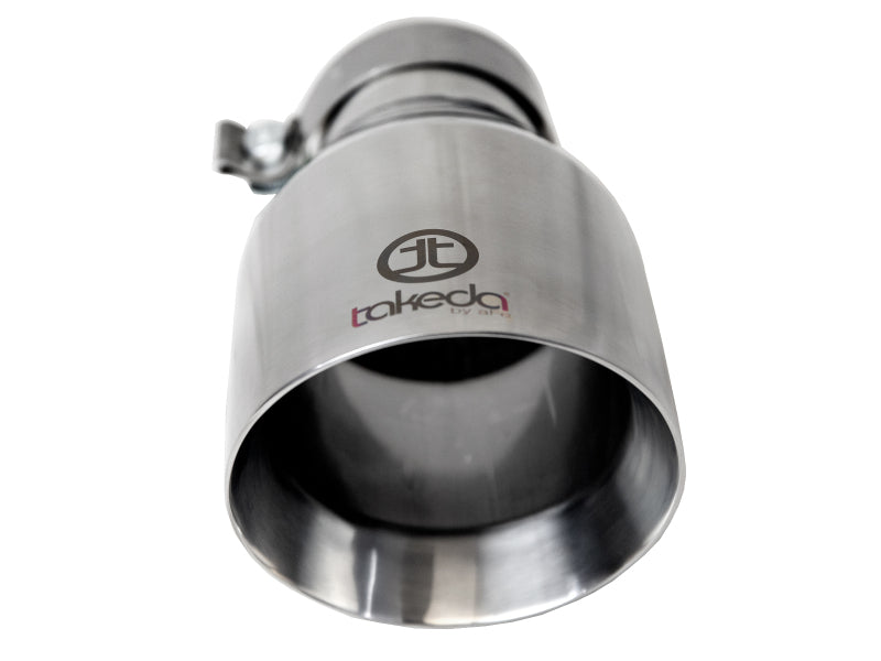aFe Takeda Universal Exhaust Tip 3 IN Inlet x 5 IN Outlet x 9 IN L- Polished Tips aFe