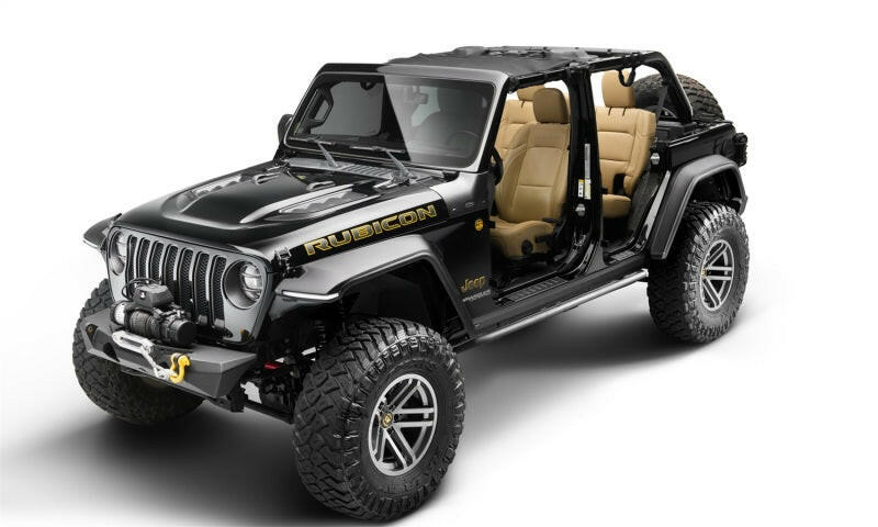Bushwacker Jeep Wrangler JL Trail Armor Rocker Panel and Sill Plate Cover- Black Body Armor & Rock Rails Bushwacker