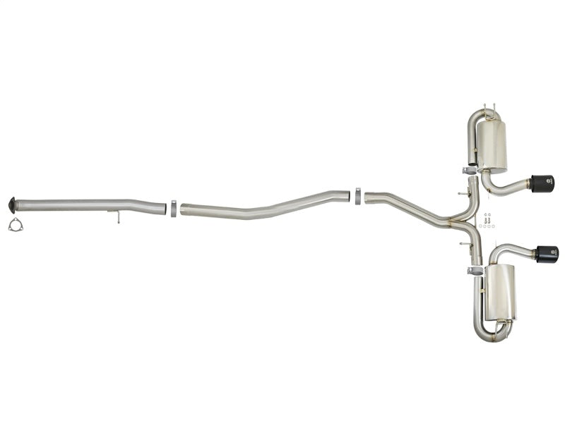 aFe Takeda 3in 304 SS Cat-Back Exhaust w/ Dual Center Black Tips 17+ Honda Civic Si (2dr) I4 1.5L Catback aFe
