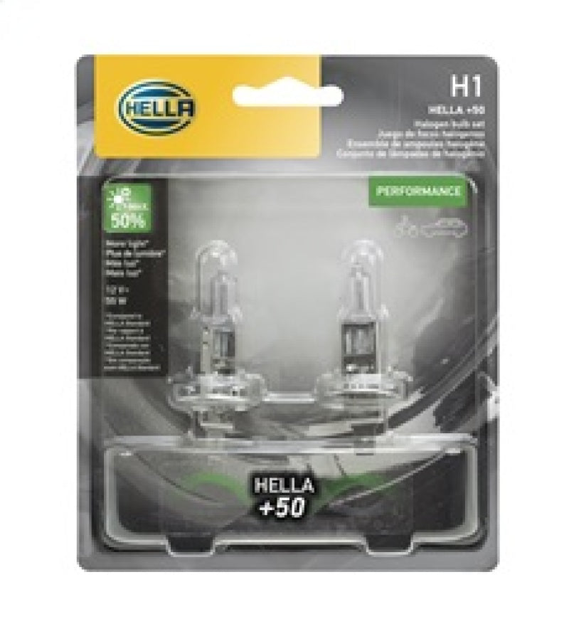 Hella Bulb H1 12V 55W P145S T25 +50 (2) Bulbs Hella