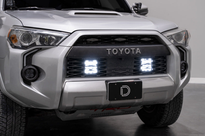 Diode Dynamics 14-23 Toyota 4Runner SS5 Stealth Grille LED 2-Pod Kit Sport - White Driving Light Accessories and Wiring Diode Dynamics