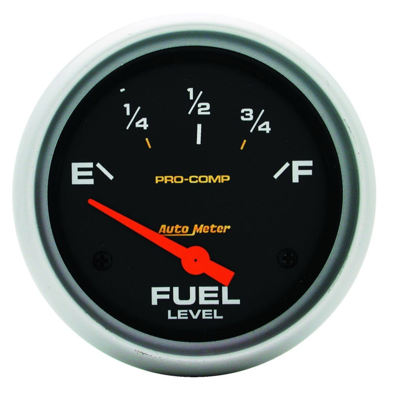 AutoMeter Gauge Fuel Level 2-5/8in. 0 Ohm(e) to 90 Ohm(f) Elec Pro-Comp Gauges AutoMeter