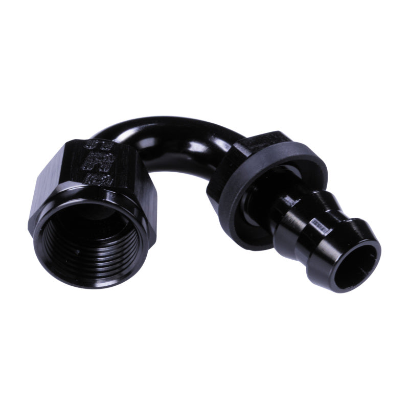 Russell 8AN Twist-Lok 150 Degree Hose End - Black Fittings Russell