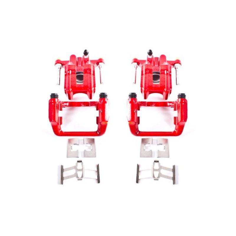 Power Stop 01-03 Acura CL Rear Red Calipers w/Brackets - Pair Brake Calipers - Perf PowerStop