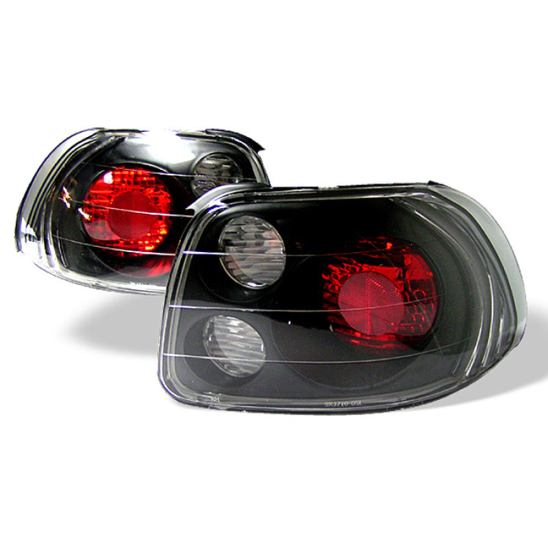 Spyder Honda Del Sol 93-97 Euro Style Tail Lights Black ALT-YD-HDS93-BK Tail Lights SPYDER