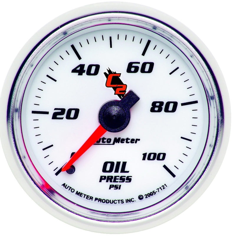 Autometer C2 52mm Mechanical 0-100 PSI Oil Pressure Gauge Gauges AutoMeter