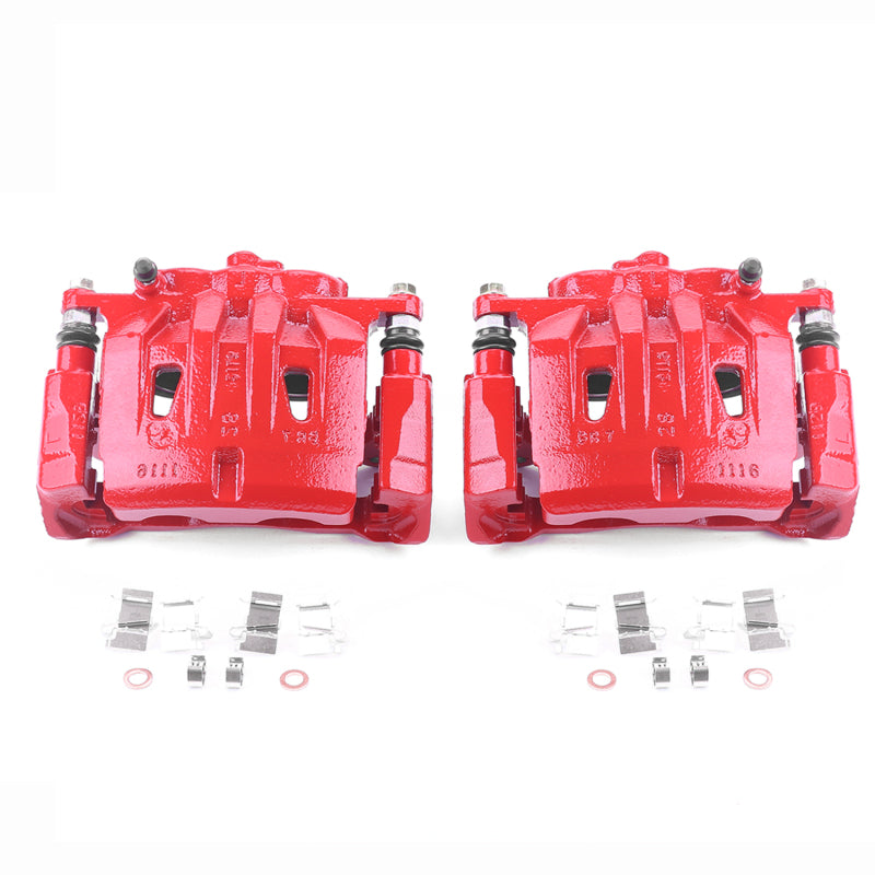 Power Stop 10-18 Lexus RX350 Front Red Calipers w/Brackets - Pair Brake Calipers - Perf PowerStop