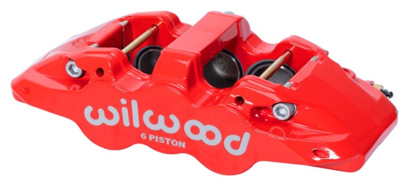 Wilwood Caliper-Forged Dynalite w/Dust Seal-Red 4.04in Pistons 1.25 Disc Brake Calipers - Perf Wilwood
