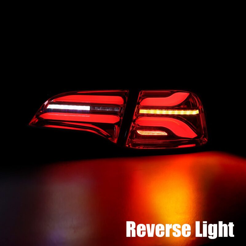 AlphaRex 20-22 Tesla Model Y PRO-Series LED Tail Lights Red Smoke w/Seq Sig Tail Lights AlphaRex