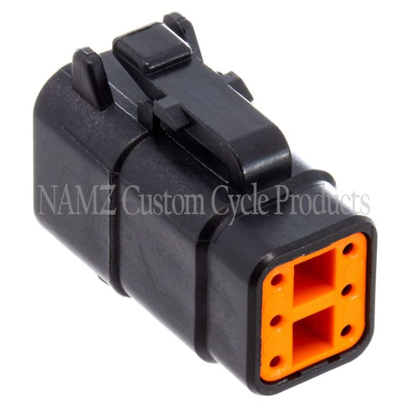 NAMZ Deutsch DTM 6-Position Plug w/6 Stamped Terminals & Wedgelock - Black (HD 74116-98BK) Wiring Connectors NAMZ