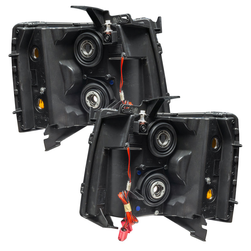 Oracle Lighting 07-13 Chevrolet Silverado Assembled Halo Headlights Round Style -Green Headlights ORACLE Lighting