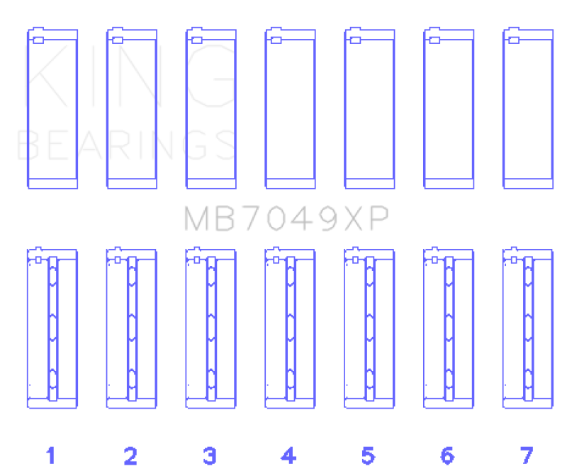 King Engine Bearings Toyota 1FZFE (Size STD) Performance Main Bearing Set Bearings King Engine Bearings