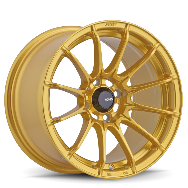 Konig Dial In 15x7 4x100 ET35 Gloss Gold Wheels - Cast Konig