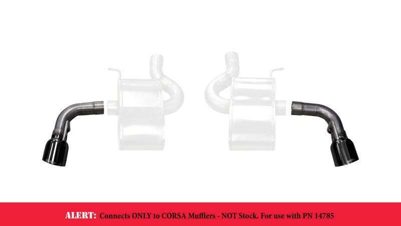 Corsa 2016-24 Chevy Camaro SS 2.75in Inlet / 4.5in Outlet Black PVD Tip Kit (For Corsa Exhaust Only) Tips CORSA Performance