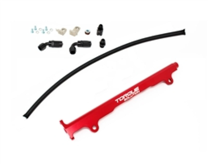 Torque Solution Mitsubishi Evo X Billet Aluminum Fuel Rail - Red Fuel Rails Torque Solution