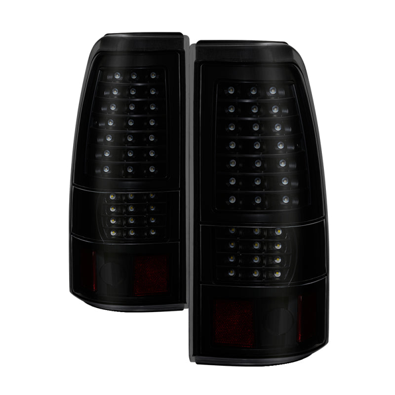 xTune 03-06 Chevrolet Silverado 1500 LED Tail Lights - Black Smoke (ALT-JH-CSIL03-LED-BSM) Tail Lights SPYDER